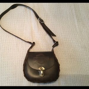 Brown leather Harley Purse
